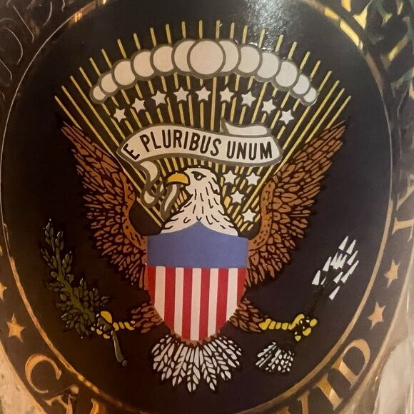 Camp David 15oz Glass Mug Navy Gold Seal Presidential Barware USA Vintage - Picture 9 of 11